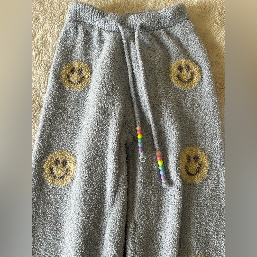 Lola + The Boys Blue and Gold Smiley Kids Matching Set Size 10 Fuzzy and Comfy - Picture 4 of 6